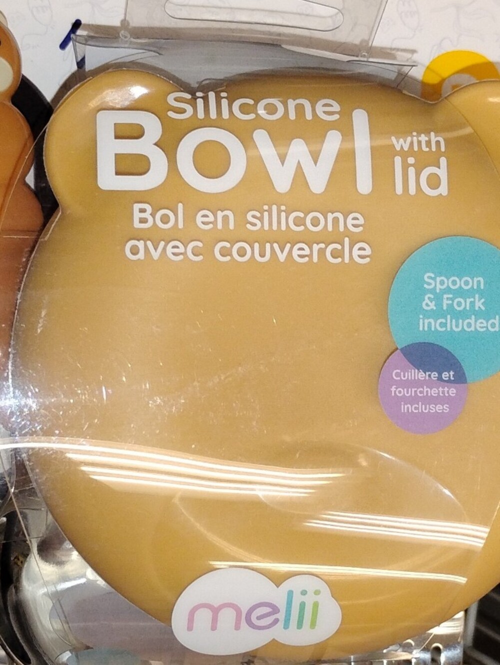 Silicone Bowl with Lid - Mustard